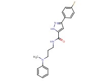 3-(4-fluorophenyl)-N-{3-[methyl(phenyl)amino]propyl}-1H-pyrazole-5-carboxamide