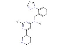 N,2-dimethyl-6-piperidin-3-yl-N-[2-(1H-pyrazol-1-yl)benzyl]pyrimidin-4-amine