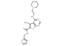 N-(2-furylmethyl)-5-methyl-4-{[2-(1-piperidinyl)ethyl]amino}thieno[2,3-d]pyrimidine-6-carboxamide