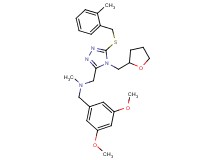 (3,5-dimethoxybenzyl)methyl{[5-[(2-methylbenzyl)thio]-4-(tetrahydro-2-furanylmethyl)-4H-1,2,4-triazol-3-yl]methyl}amine