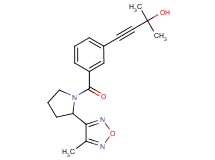 2-methyl-4-(3-{[2-(4-methyl-1,2,5-oxadiazol-3-yl)pyrrolidin-1-yl]carbonyl}phenyl)but-3-yn-2-ol