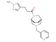 (1S*,5R*)-6-[3-(1-methyl-1H-pyrazol-4-yl)propanoyl]-3-(3-pyridinylmethyl)-3,6-diazabicyclo[3.2.2]nonane