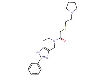 2-phenyl-5-{[(2-pyrrolidin-1-ylethyl)thio]acetyl}-4,5,6,7-tetrahydro-1H-imidazo[4,5-c]pyridine