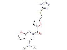 N-[2-(dimethylamino)ethyl]-N-(tetrahydrofuran-2-ylmethyl)-5-[(4H-1,2,4-triazol-3-ylthio)methyl]-2-furamide