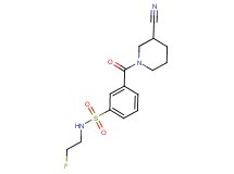 3-[(3-cyanopiperidin-1-yl)carbonyl]-N-(2-fluoroethyl)benzenesulfonamide