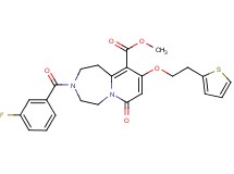 methyl 3-(3-fluorobenzoyl)-7-oxo-9-[2-(2-thienyl)ethoxy]-1,2,3,4,5,7-hexahydropyrido[1,2-d][1,4]diazepine-10-carboxylate