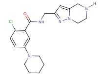 2-chloro-5-(1-piperidinyl)-N-(4,5,6,7-tetrahydropyrazolo[1,5-a]pyrazin-2-ylmethyl)benzamide hydrochloride