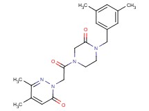 2-{2-[4-(3,5-dimethylbenzyl)-3-oxo-1-piperazinyl]-2-oxoethyl}-5,6-dimethyl-3(2H)-pyridazinone