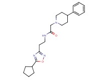 N-[2-(5-cyclopentyl-1,2,4-oxadiazol-3-yl)ethyl]-2-(4-phenyl-1-piperidinyl)acetamide