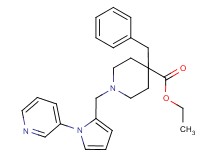 ethyl 4-benzyl-1-{[1-(3-pyridinyl)-1H-pyrrol-2-yl]methyl}-4-piperidinecarboxylate