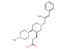 3-[(3R*,4S*)-1-[(2E)-2-methyl-3-phenylprop-2-en-1-yl]-4-(4-methylpiperazin-1-yl)piperidin-3-yl]propanoic acid
