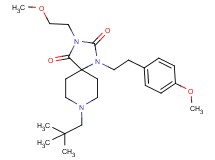 8-(2,2-dimethylpropyl)-3-(2-methoxyethyl)-1-[2-(4-methoxyphenyl)ethyl]-1,3,8-triazaspiro[4.5]decane-2,4-dione