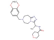 N-{1-[7-(3,4-dimethoxybenzyl)-6,7,8,9-tetrahydro-5H-[1,2,4]triazolo[4,3-d][1,4]diazepin-3-yl]ethyl}tetrahydro-2H-pyran-4-carboxamide