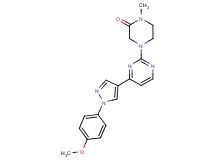 4-{4-[1-(4-methoxyphenyl)-1H-pyrazol-4-yl]pyrimidin-2-yl}-1-methylpiperazin-2-one