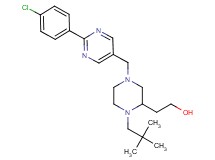 2-[4-{[2-(4-chlorophenyl)-5-pyrimidinyl]methyl}-1-(2,2-dimethylpropyl)-2-piperazinyl]ethanol