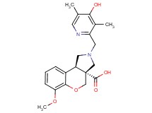 rel-(3aR,9bR)-2-[(4-hydroxy-3,5-dimethyl-2-pyridinyl)methyl]-6-methoxy-1,2,3,9b-tetrahydrochromeno[3,4-c]pyrrole-3a(4H)-carboxylic acid