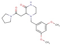 4-(3,5-dimethoxybenzyl)-3-[2-oxo-2-(1-pyrrolidinyl)ethyl]-2-piperazinone