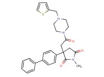 3-(4-biphenylyl)-1-methyl-3-{2-oxo-2-[4-(2-thienylmethyl)-1-piperazinyl]ethyl}-2,5-pyrrolidinedione