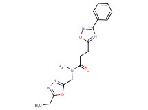 N-[(5-ethyl-1,3,4-oxadiazol-2-yl)methyl]-N-methyl-3-(3-phenyl-1,2,4-oxadiazol-5-yl)propanamide