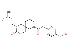 8-{[4-(hydroxymethyl)phenyl]acetyl}-2-(3-methylbutyl)-2,8-diazaspiro[5.5]undecan-3-one