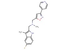 1-(5-fluoro-3-methyl-1H-indol-2-yl)-N-methyl-N-{[3-(4-pyridinyl)-5-isoxazolyl]methyl}methanamine