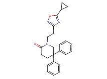 1-[2-(5-cyclopropyl-1,2,4-oxadiazol-3-yl)ethyl]-5,5-diphenylpiperidin-2-one