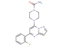 4-[5-(2-fluorophenyl)pyrazolo[1,5-a]pyrimidin-7-yl]-1-piperazinecarboxamide
