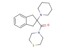 4-{[2-(1-piperidinyl)-2,3-dihydro-1H-inden-2-yl]carbonyl}thiomorpholine