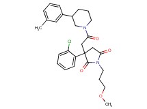 3-(2-chlorophenyl)-1-(3-methoxypropyl)-3-{2-[3-(3-methylphenyl)-1-piperidinyl]-2-oxoethyl}-2,5-pyrrolidinedione