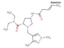 (4S)-1-[(1,3-dimethyl-1H-pyrazol-4-yl)methyl]-N,N-diethyl-4-[(3E)-pent-3-enoylamino]-L-prolinamide