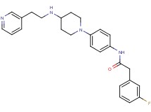 2-(3-fluorophenyl)-N-[4-(4-{[2-(3-pyridinyl)ethyl]amino}-1-piperidinyl)phenyl]acetamide