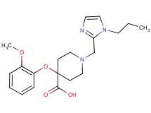 4-(2-methoxyphenoxy)-1-[(1-propyl-1H-imidazol-2-yl)methyl]piperidine-4-carboxylic acid