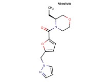 (3S)-3-ethyl-4-[5-(1H-pyrazol-1-ylmethyl)-2-furoyl]morpholine
