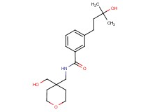 3-(3-hydroxy-3-methylbutyl)-N-{[4-(hydroxymethyl)tetrahydro-2H-pyran-4-yl]methyl}benzamide