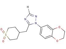 1-(2,3-dihydro-1,4-benzodioxin-6-yl)-5-[(1,1-dioxidotetrahydro-2H-thiopyran-4-yl)methyl]-1H-1,2,4-triazole