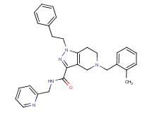 5-(2-methylbenzyl)-1-(2-phenylethyl)-N-(2-pyridinylmethyl)-4,5,6,7-tetrahydro-1H-pyrazolo[4,3-c]pyridine-3-carboxamide