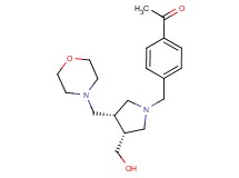 1-(4-{[(3R*,4S*)-3-(hydroxymethyl)-4-(morpholin-4-ylmethyl)pyrrolidin-1-yl]methyl}phenyl)ethanone