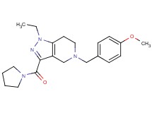 1-ethyl-5-(4-methoxybenzyl)-3-(1-pyrrolidinylcarbonyl)-4,5,6,7-tetrahydro-1H-pyrazolo[4,3-c]pyridine