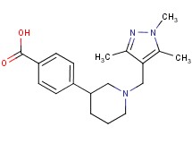 4-{1-[(1,3,5-trimethyl-1H-pyrazol-4-yl)methyl]piperidin-3-yl}benzoic acid