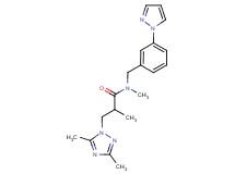 3-(3,5-dimethyl-1H-1,2,4-triazol-1-yl)-N,2-dimethyl-N-[3-(1H-pyrazol-1-yl)benzyl]propanamide