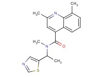 N,2,8-trimethyl-N-[1-(1,3-thiazol-5-yl)ethyl]-4-quinolinecarboxamide
