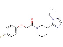 3-(1-ethyl-1H-imidazol-2-yl)-1-[(4-fluorophenoxy)acetyl]piperidine