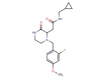 N-(cyclopropylmethyl)-2-[1-(2-fluoro-4-methoxybenzyl)-3-oxo-2-piperazinyl]acetamide