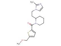 1-{[5-(methoxymethyl)-2-thienyl]carbonyl}-2-[2-(2-methyl-1H-imidazol-1-yl)ethyl]piperidine