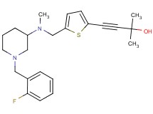 4-(5-{[[1-(2-fluorobenzyl)-3-piperidinyl](methyl)amino]methyl}-2-thienyl)-2-methyl-3-butyn-2-ol