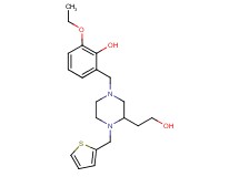 2-ethoxy-6-{[3-(2-hydroxyethyl)-4-(2-thienylmethyl)-1-piperazinyl]methyl}phenol