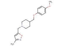 4-[(4-methoxyphenoxy)methyl]-1-[(3-methylisoxazol-5-yl)methyl]piperidine