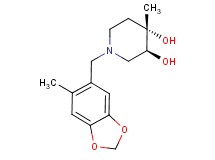 (3S*,4S*)-4-methyl-1-[(6-methyl-1,3-benzodioxol-5-yl)methyl]piperidine-3,4-diol