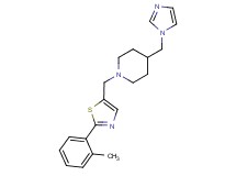 4-(1H-imidazol-1-ylmethyl)-1-{[2-(2-methylphenyl)-1,3-thiazol-5-yl]methyl}piperidine