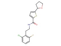 N-[2-(2-chloro-6-fluorophenyl)ethyl]-5-(tetrahydro-2-furanyl)-2-thiophenecarboxamide